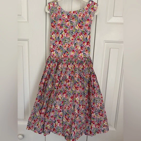 Mini Boden Pink and Red Criss Cross Sundress - Picture 1 of 3